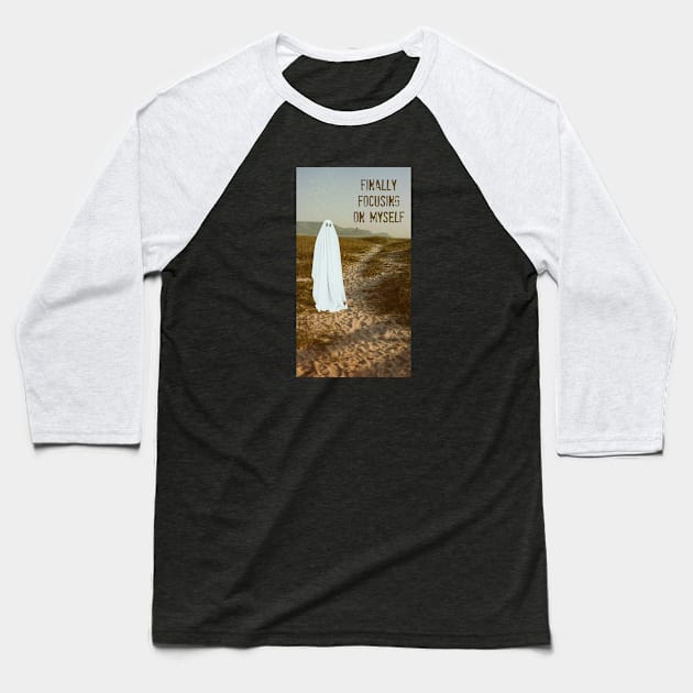 Ghost Beach Baseball T-Shirt by yaywow